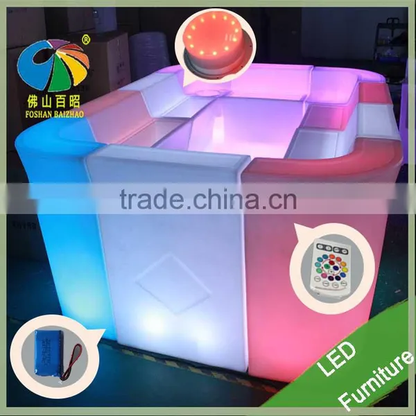 New Model Led Bar Tables Plastic PE Bar Table Commercial Furnitures for Bar Ktv Club Restaurant photo-6