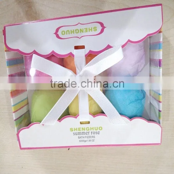 summer rose bath fizzers
