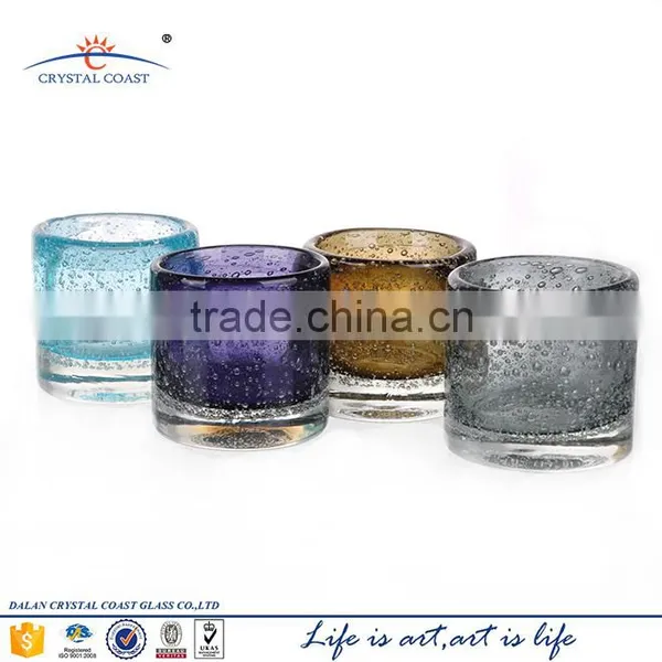DALIAN Factory Bubble Style Bulk Glass Crystal Votive Candle Holder photo-2