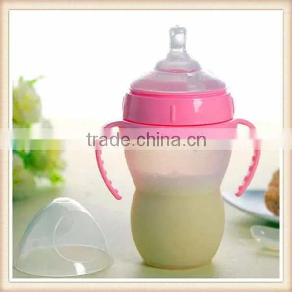 FDA 2014 New Safety Bpa Free Silicone Baby Feeding Bottles photo-3