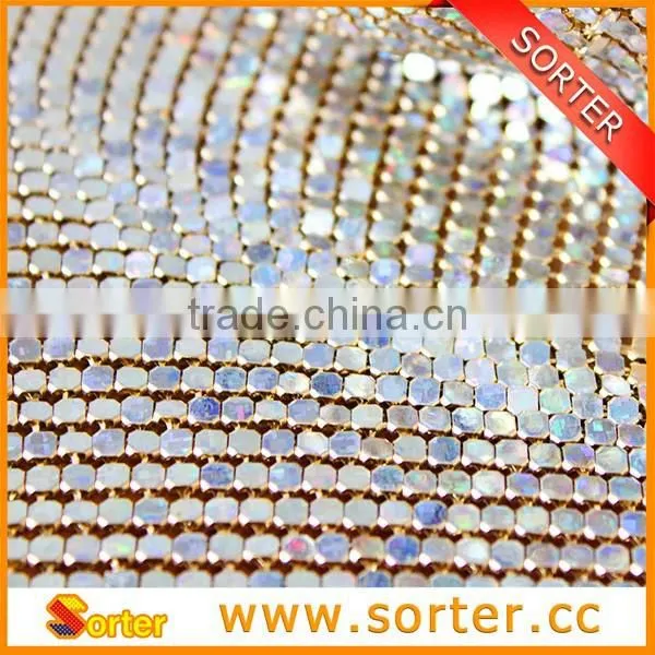 Unique Style Metal Sequin Cloth Curtain,decorative Aluminium Sequin Fabric photo-3