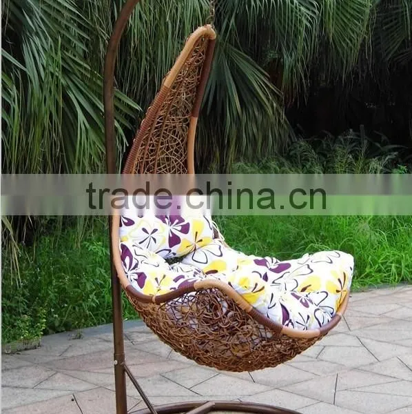 Garden Outdoor Furniture Rattan Hanging Hammock Wicker Swing Chair photo-6