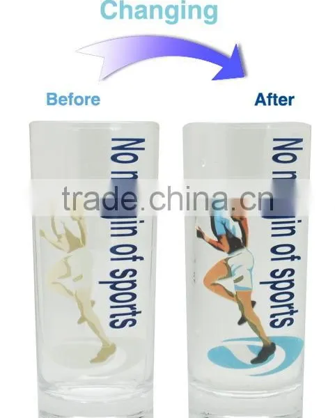 Custom LOGO Printed Cold Color Changing Glass Cups photo-2