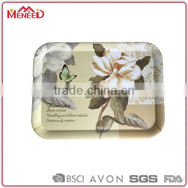Blossom Flower Printed Custom Melamine Tray for Coffee / Tea Time photo-2