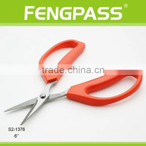 S2-1376 6" Plastic Handle With High Quality Stainelss Steel Cutting Grape Garden Scissors photo-3