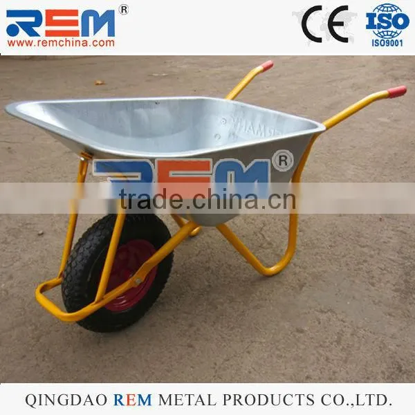 Rem WB6404 Galvanized Deep Tray Wheelbarrow for Russia Type Gardening Work Use photo-2