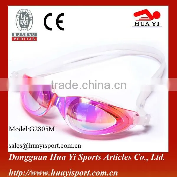 Mirror Coated Wholesales Durable Silicone Swimming Goggles photo-4