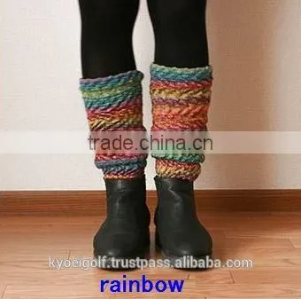 Super Warm Leg Warmer, Colorful and Silk Mix Inner Layer, Made in Japan photo-3