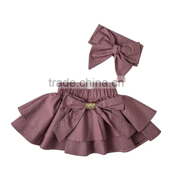 Summer Hot Sale Cute Baby Mini Skirt With Matching Headband photo-5