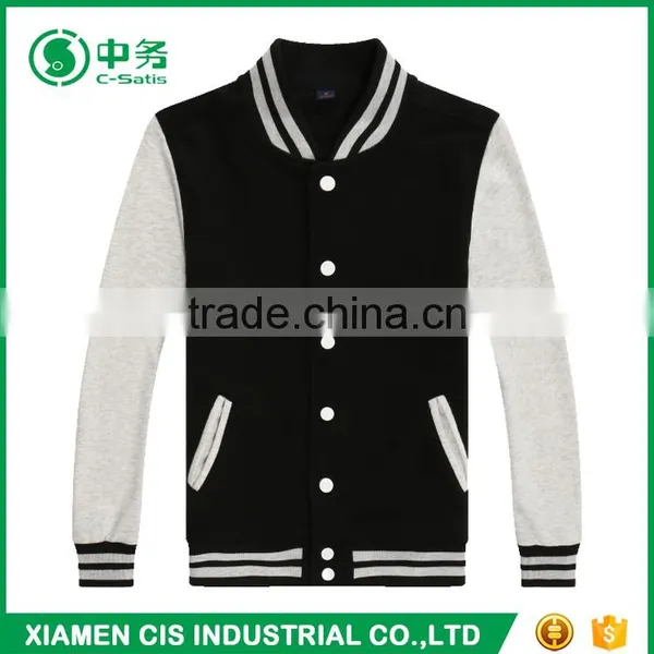 Wholesale Custom Logo Korean Fashion Red and White College Unisex Plain Varsity Jacket photo-6
