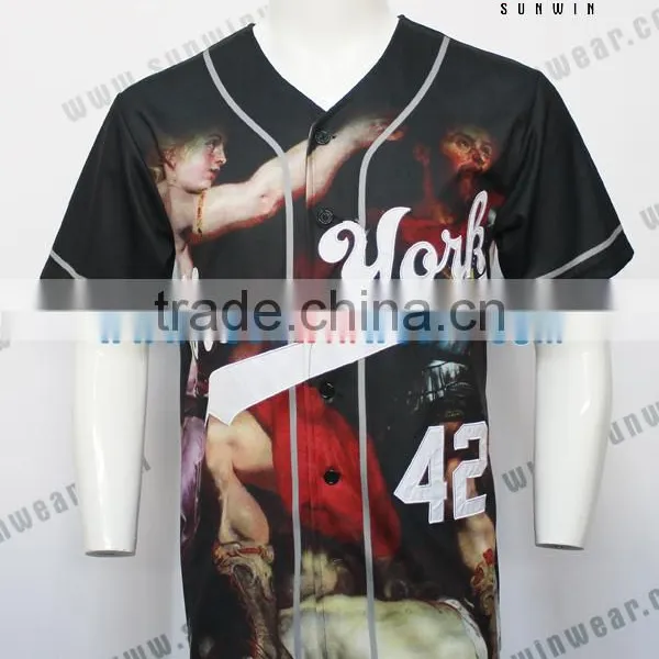 Best Quality Fashion Youth Baseball Jersey With Custom Designed photo-4