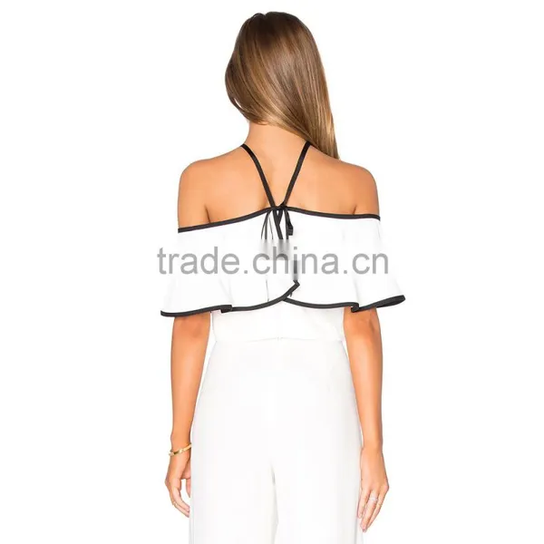 New White Blouse Women Shirt Model in Wholesale photo-3