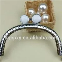 Red Black White Gems Metal Purse Frame For Handbags