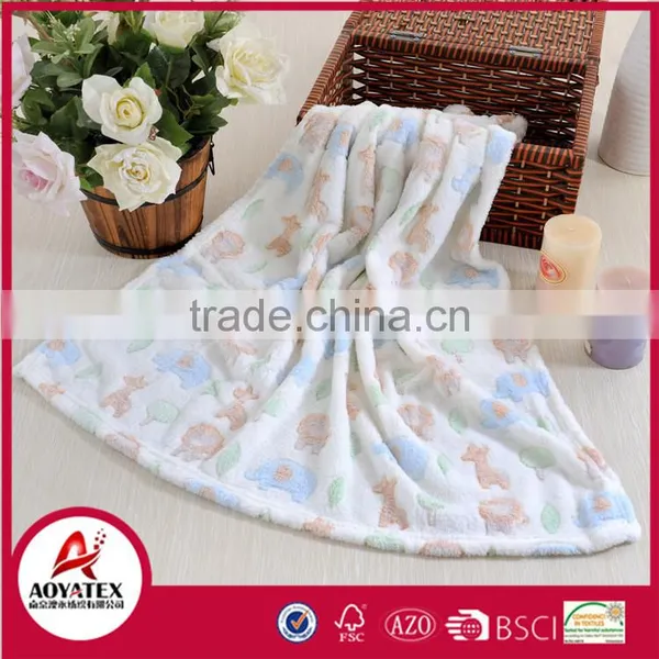 100% Polyester Super Soft Cartoon Printed and Jacquard Baby Blanket photo-3
