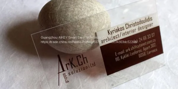 New York Custom Business Card Printing /Plastic Transparent Vlear VIP PVC Card Print/Waterproof Name Visiting Card Print photo-2