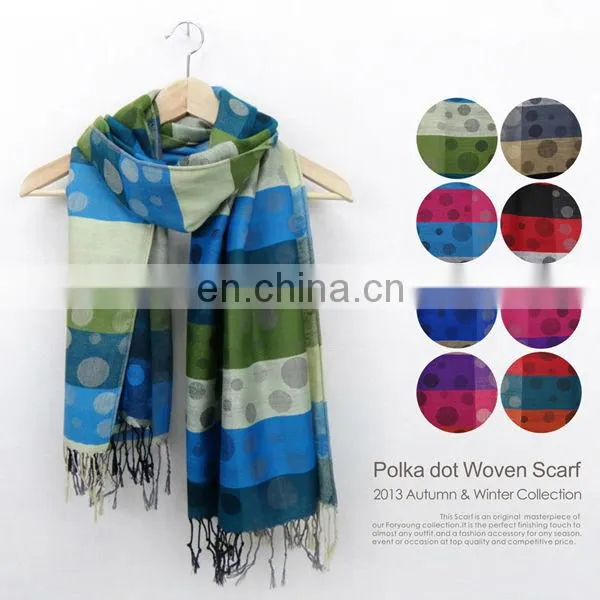 Polka Dot Woven Scarf