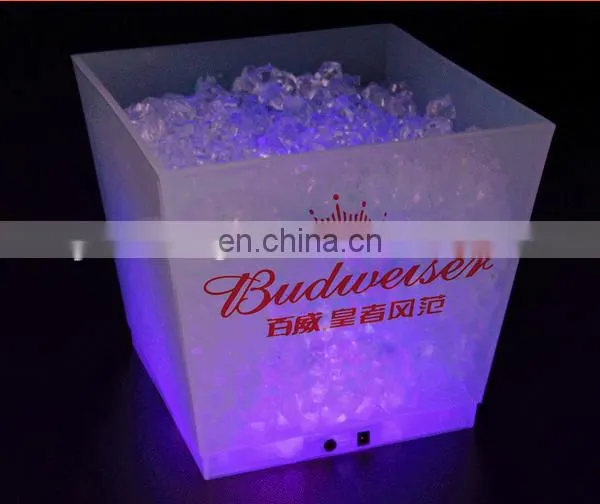 Custom New Design Colorful Led Square Ice Bucket for Bar Using photo-4