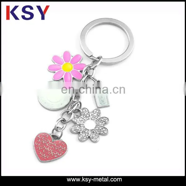 Personalized Love Shaped Custom Colour Metal Keychains for Her photo-3