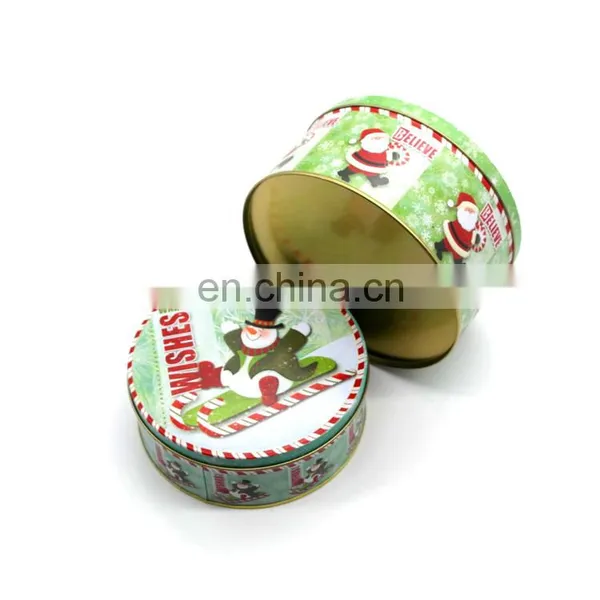 Christmas Candy Tin Can Wholesale, Round Metal Chocolate Tin Can photo-4