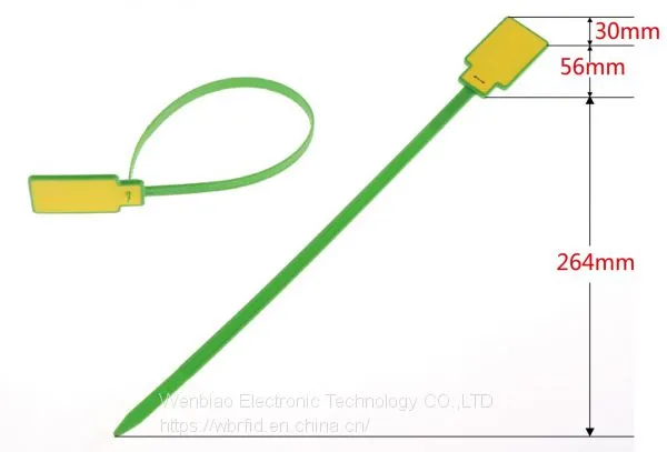 860-940Mhz PP Material UHF Smart RFID Bundle Cable Tie Tag photo-4