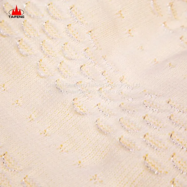 100% Cotton Geometry Triangle Knitted Throw Blanket Shawl Blanket Yellow photo-4