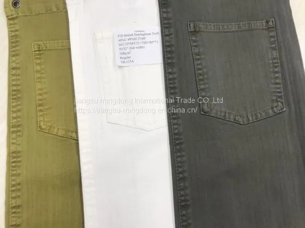 49%Cotton 49%Modal 2%Spandex Herringbone Twill Fabric photo-4