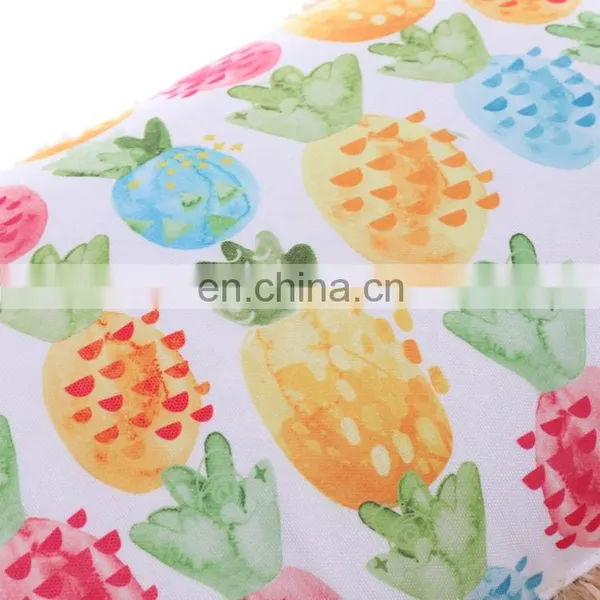 Watercolor Fruit Pineapple Decorative Pillow Cases Spun-Spun Square Cushion Covers for Home Sofa Couch photo-4
