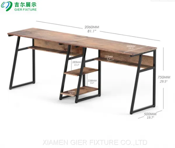 Furniture Wooden Style Metal Frame Home Office Study Computer Desk Wholesale