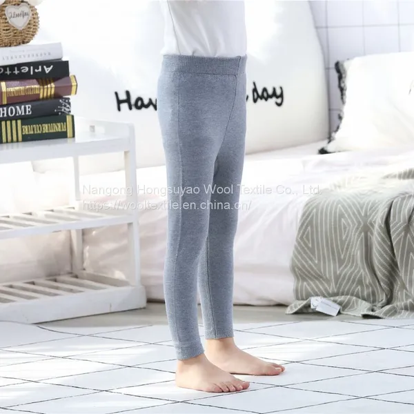 Wholesale Spring Soft Material Children Leggings Warm Knitted Leggings For Girls Kids photo-4