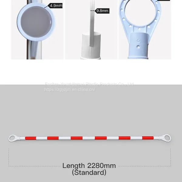 ZGYZJM High Quality PVC Traffic Safety Supplies Red and White With Reflective Film Retractable Cone Bar photo-2