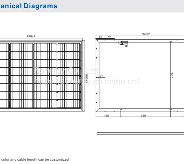 Zonergy 80w Solar Cells Panel Monocrystalline Mono PV Photovoltaic Module Power Oem Price photo-3