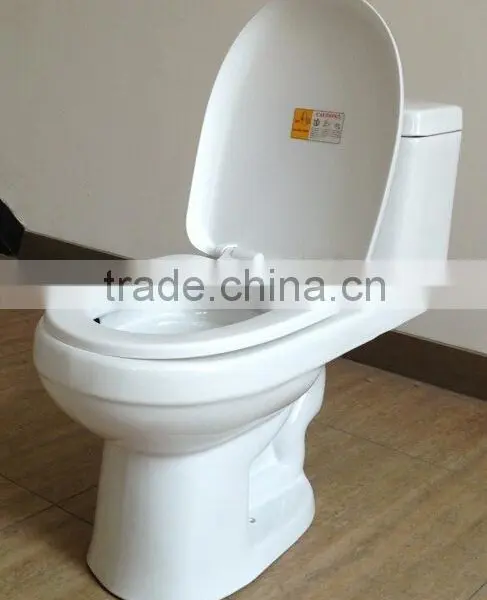 Bathroom One Piece Commode With White & Ivory Color photo-2