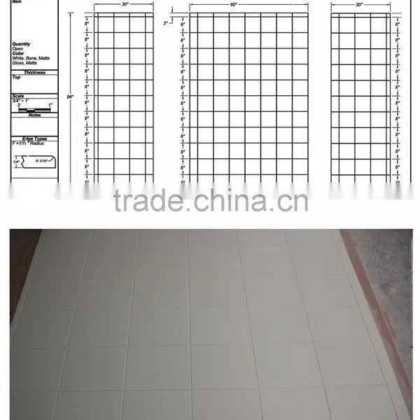 Classic Cultured Marble Shower Surround, Cast Marble Shower Panel, Shower Surround Kits photo-6