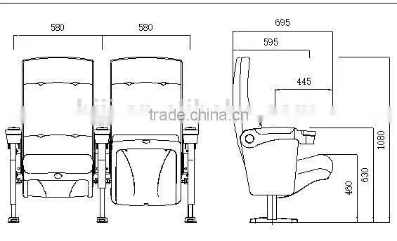 Popular Cinema Chair Cinema Seat Cinema Seating HJ9911B-V for Theater Furniture photo-5