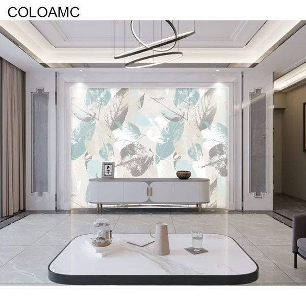 Custom 3D Pristine Tropical Forest Plant Wallpaper Boat Lake Painting Large Mural For Bedroom Living Room TV Background Wall Dropshipping photo-5