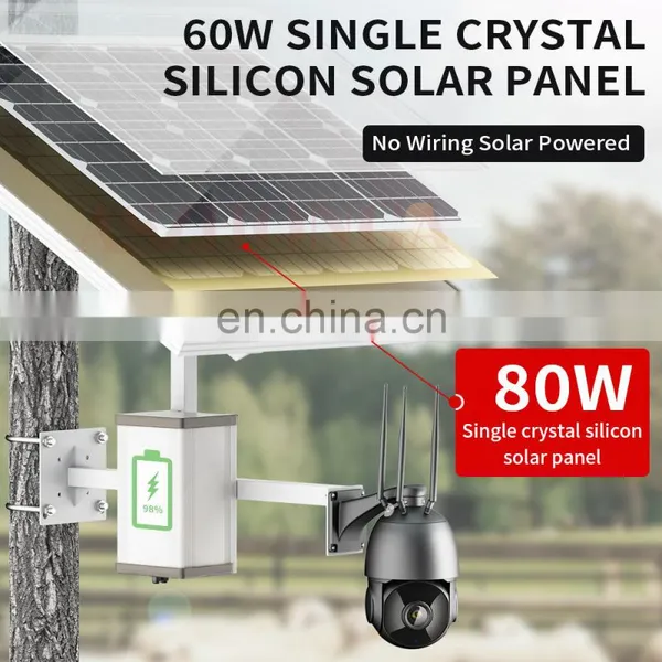 80W 40AH Battery Solar Panel HD 5MP 30X ZOOM Security IP Camera Wireless 3G 4G SIM Card Outdoor PTZ CCTV Surveillance Cam CamHi photo-3