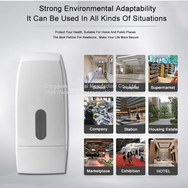1000ml Wall Mounted Manual Hand Sanitizer Alcohol Liquid Drop Spray Soap Dispenser For Commercial photo-2