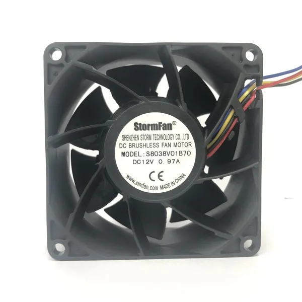 8038 Supercharged Large Air Volume Inverter Power Fan Vehicle Inverter Power Dissipation DC12 DC Fan photo-4