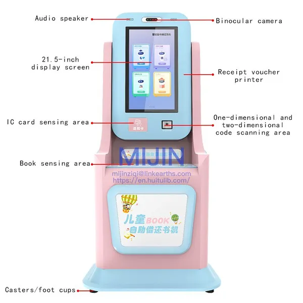 Smart Library Equipment:Self-Service Library Kiosk Self-Service Book Check-in/Check-out Machine photo-2