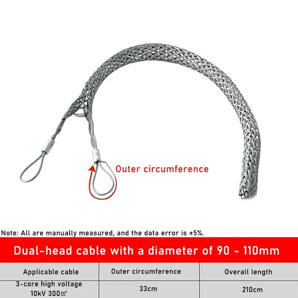 Cable Pulling Net, Grip & High‑Strength Galvanized Steel Puller | Industrial Tools for 10kV High‑Voltage Cable Installation