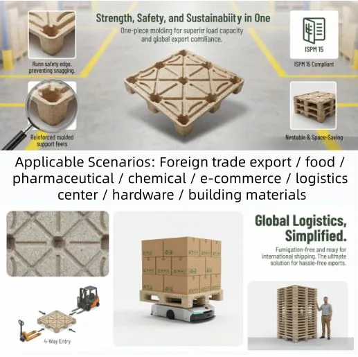 Cost-Effective Molded Wood Pallets — Factory Direct Supply — Versatile for Warehousing, Internal Circulation, and Export photo-3