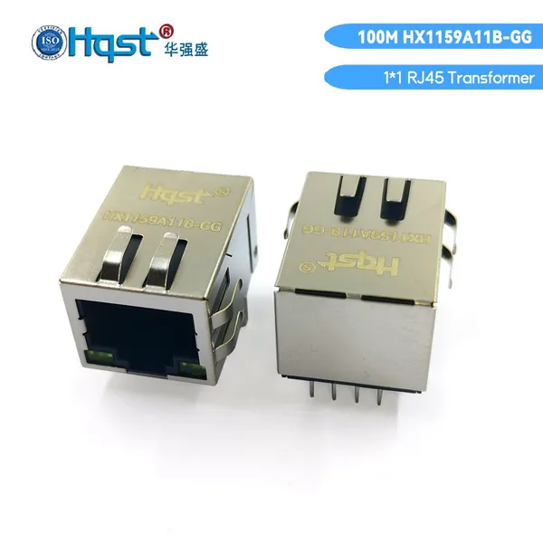 HX1159A11B-GGB 100M RJ45 Network Transformer Module With LED photo-3