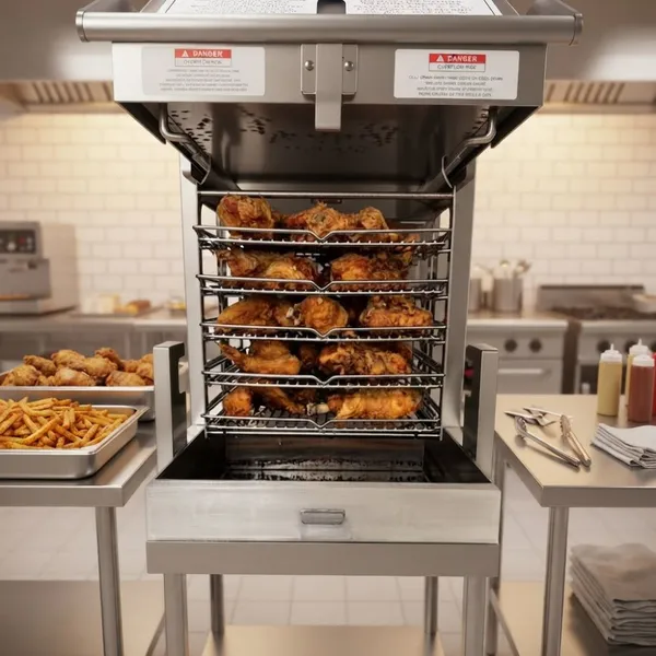 QD-55HE Professional 55L Electric Pressure Fryer 8 Head Capacity Commercial Chicken Frying System for Catering Hall photo-5