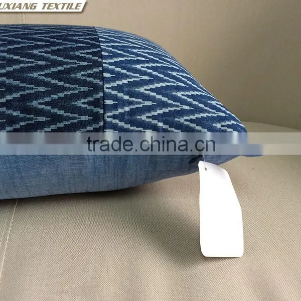 Printed Denim Fabric Patchwork Christmas Decorations Cushion Cover photo-4