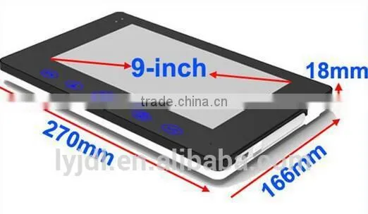 Hot Selling 9''color Wireless Video Door Bell,alarm Video Intercom Doorbell,wireless Unlocking photo-3