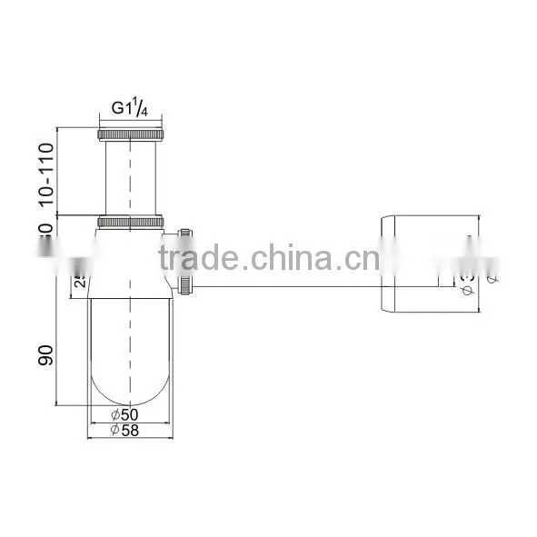 New Arrival Basin Sink Accessories Bottle Trap Chrome Plated Zinc Siphon(J281-Z) photo-2