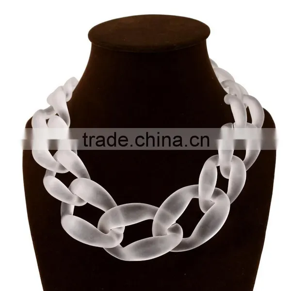 Multicolored Resin Acrylic Chain Chunky Statement Fashion Necklace 2016 photo-4