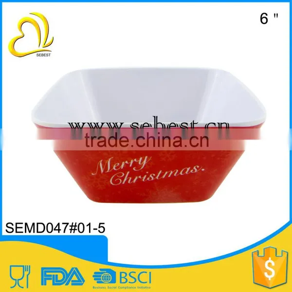 Low Price Tableware Melamine Serving Christmas Salad Bowl