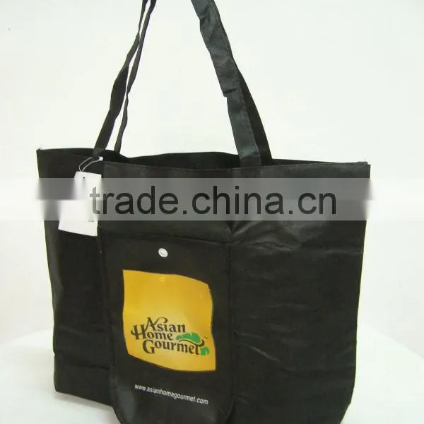 2014 Zipper Non-woven Folding Shopping Bag