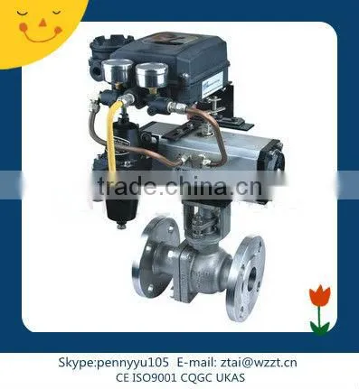 AT Series CE, ISO, Double Acting Pneumatic Actuator Stainless Steel Teflon Ball Valve